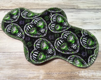 10” Regular or Heavy cloth pad | sanitary cloth pads |  cotton/Lycra Jersey topper | mama cloth, | 2.75” snapped width