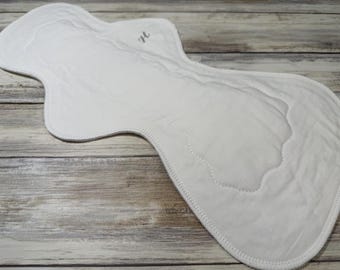 16” Inch Woven  Cotton Topped Medium Flare cloth pads | mama cloth | postpartum menstrual pad | reusable cloth pads | maxi pad