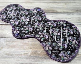 14” Heavy Flow Gusher Cloth Pad | Cotton Flannel Topper | Reusable Period Pad | Softshell Fleece Back | Discounted Flannel Print