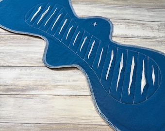 24” SweetSpot Gusher Cloth Pad – Double Flare | 4” Snapped Width | Heavy Flow Pad | Peekaboo Core | Cotton Lycra Top