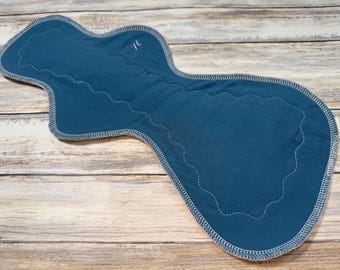 16” Inch Cotton Lycra Topped Medium Flare cloth pads | mama cloth | postpartum menstrual pad | reusable cloth pads | maxi pad