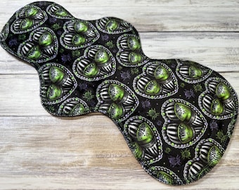 14” Heavy Cloth Pad | Sanitary Cloth Pads |  PLUSH FLEECE MINKY feel | Mama Cloth| 2.75” Snapped Width Maxi Pad