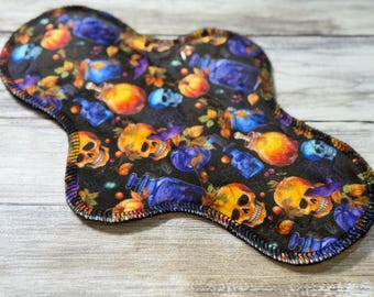 10” Regular Cloth Pad | Sanitary Cloth Pads |  PLUSH FLEECE MINKY feel | Mama Cloth| 2.75” Snapped Width Maxi Pad