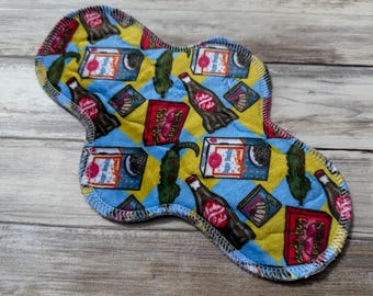 10” Regular Cloth Pad | Sanitary Cloth Pads |  PLUSH FLEECE MINKY Menstrual Towel | Mama Cloth | Reusable Maxi Pad