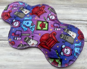 10” Inch Heavy PLUSH FLEECE Topped Medium Flare cloth pads,mama cloth, postpartum, reusable cloth pads, menstrual pad