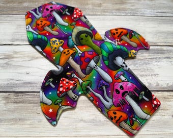 8” Light Coffin shaped Cloth sanitary pads |  front bleeder menstrual pad | mama cloth | Bat wing cloth pads | alternative menstrual pads