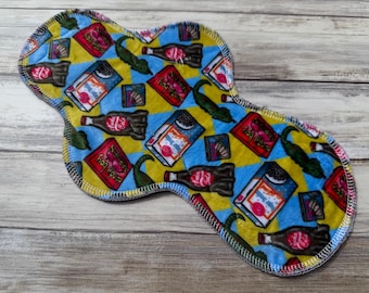 12” Regular Absorbancy Cloth Pad | Sanitary Cloth Pads |  PLUSH FLEECE MINKY Menstrual Towel | Mama Cloth | Reusable Maxi Pad