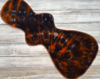 22” Curvy Flared Cloth Pad – Hand Dyed Cotton Velour Topper, Heavy Flow Reusable Pad | Overnight Cloth Pad