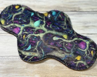 10” Regular Cloth Pad | Sanitary Cloth Pads |  PLUSH FLEECE MINKY feel | Mama Cloth| 2.75” Snapped Width Maxi Pad