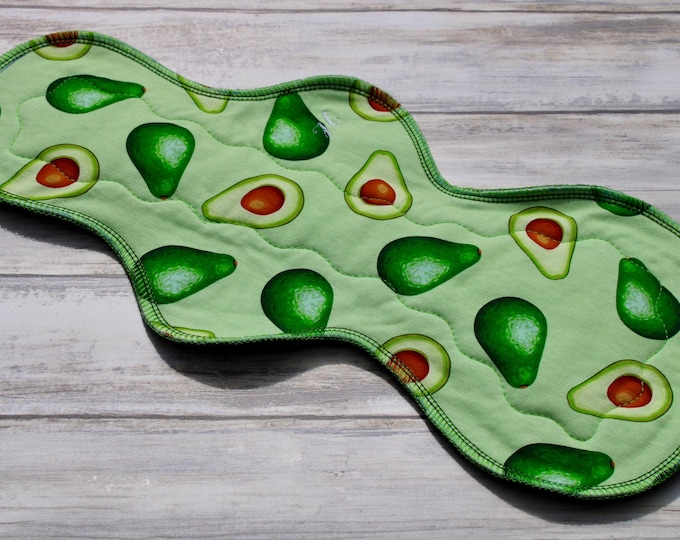 Featured listing image: 14” Inch Cotton Lycra Topped Medium Flare cloth pads | mama cloth | postpartum menstrual pad | reusable cloth pads | maxi pad
