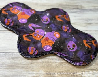 10” Regular Cloth Pad | Sanitary Cloth Pads |  PLUSH FLEECE MINKY feel | Mama Cloth| 2.75” Snapped Width Maxi Pad