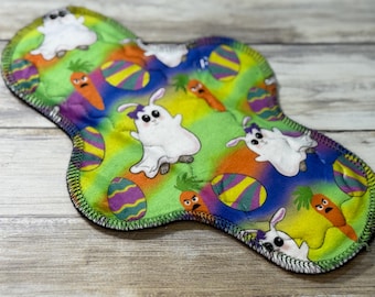 10” Regular Cloth Pad | Sanitary Cloth Pads |  PLUSH FLEECE MINKY feel | Mama Cloth| 2.75” Snapped Width Maxi Pad
