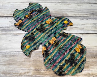 11.5”  Heavy Reusable Gusher Pad | Raw Pinked Edge | Postpartum Flow | Sanitary Towel | Cloth Maxi Pad