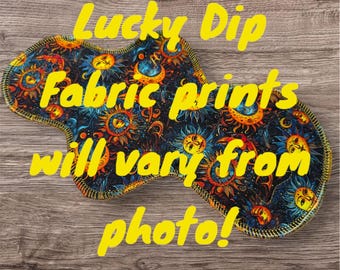 10-14” Inch lucky dip Cotton Lycra  Topped Medium Flare cloth pads | mama cloth | postpartum menstrual pad | reusable cloth pads | maxi pad