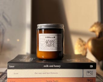 WAKE-UP CANDLE – Duftlose Rapswachskerze, Holzdocht, handgefertigte Kerze im Glas, Geschenkidee