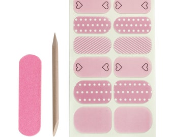 Nail Polish Strips, Nail Polish Wraps - Pink In Love