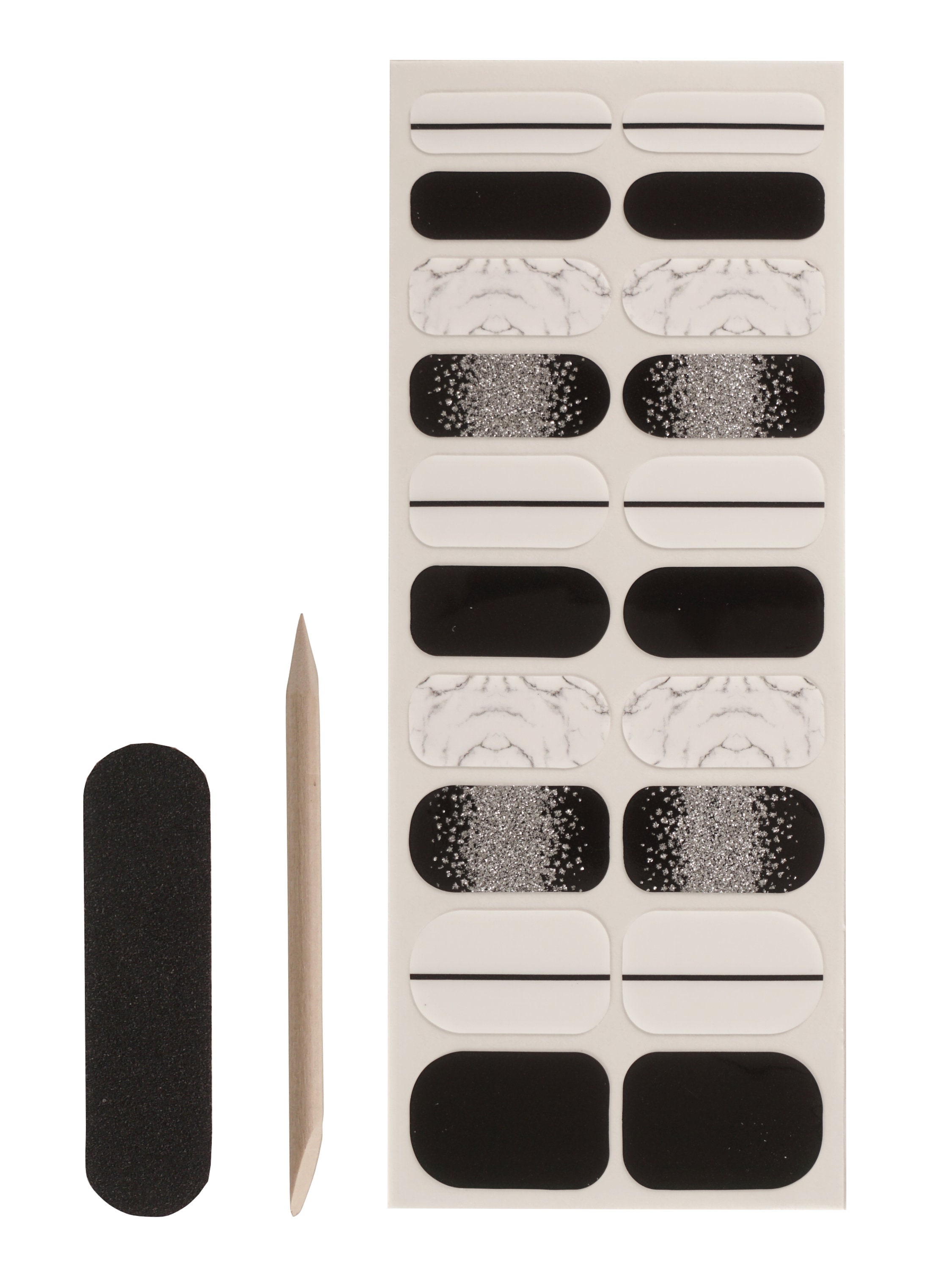 Nail Polish Strip Kit 1 Set of Nail Strips, 1 Set of Toenail Strips, 1