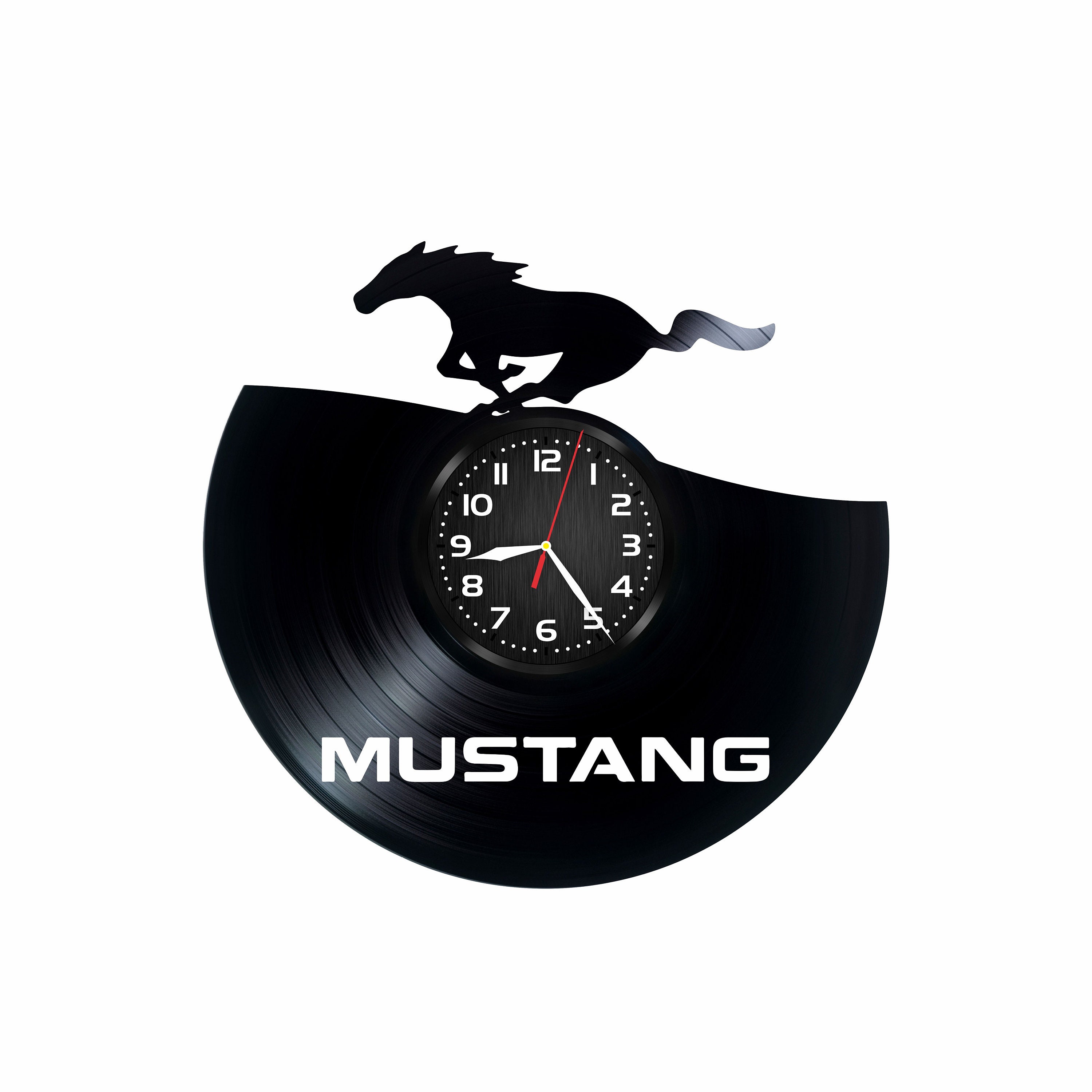 Ford Mustang Laser Record Wall Clock Home Art Decor Unique Etsy