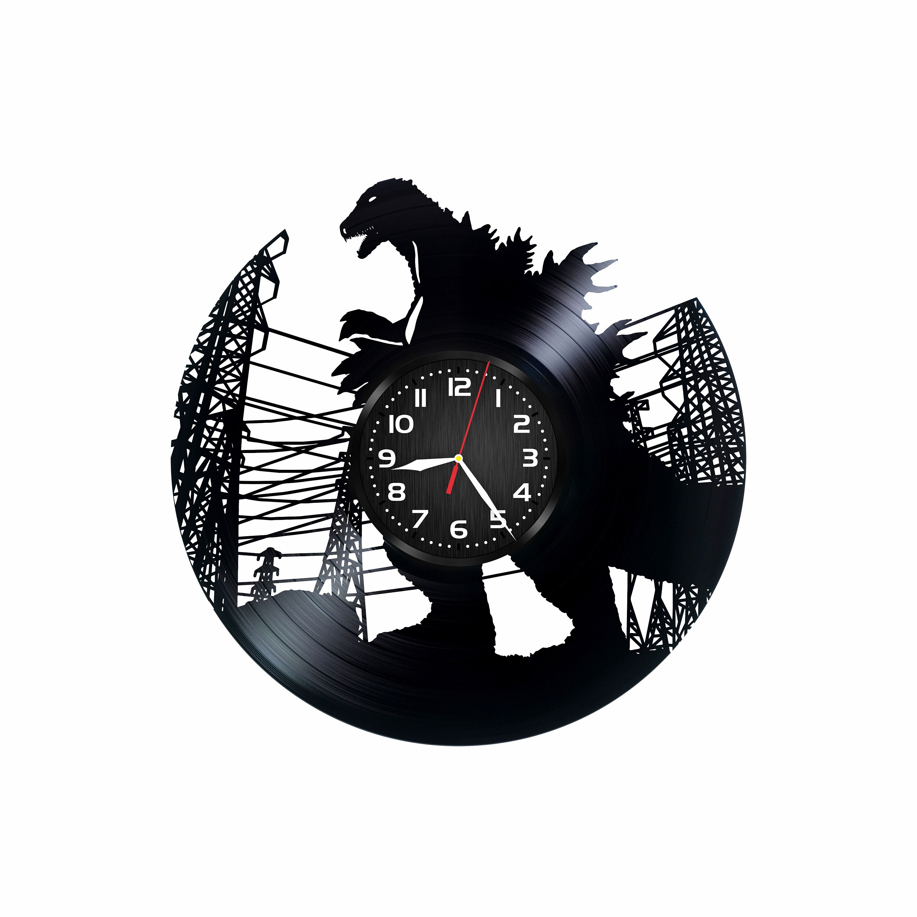 Monster Vinyl Wall Clock Monster Fan Monster horloge murale Etsy