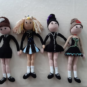 Personalised Irish Dancing hand Crochet Doll
