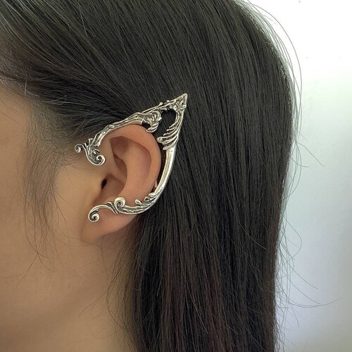 Dark Dragon Ear Cuff Elves Earring Elf Earrings Earrings Etsy