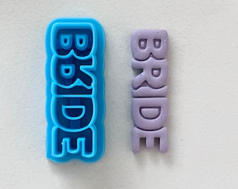 Embossed Bride Clay Cutter: Bridal Shower Earring DIY