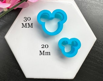 Mouse Ear Clay Cutter: Polymer Clay earring cutters l mouse clay cutters l mickey clay cutters l clay tools l holiday clay cutters