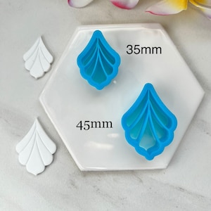 Palm Leaf Polymer Clay Cutters: Dangle Earring Tool (35mm/45mm)