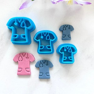 Nurse Uniform Clay Cutter: Polymer Earring & Cookie Cutter