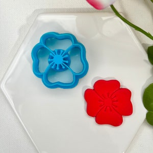 Poppy Flower Clay Cutter: Polymer Clay Earring Tool