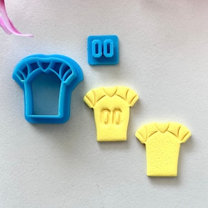 Sports Jersey Cutter & Stamp Set: Football Shirt Clay Cutters