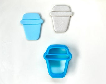 Coffee Cup Clay Cutters: Polymer Clay Earring Supplies (30mm)