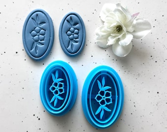 Floral Picture Clay Cutter: Polymer Clay Earring Supplies