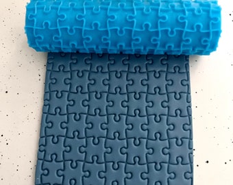 Puzzle pattern roller | pattern clay roller | puzzle piece roller | polymer clay rollers l texture roller l hand roller l autism clay roller