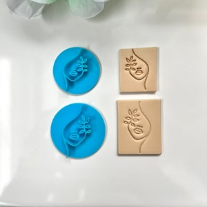 Kleistempel vrouwengezicht: polymeerklei, koekje, fondant (25 mm, 30 mm)