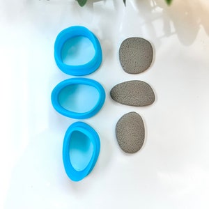 Pebble Clay Cutter: Organic Polymer Clay Earring Tool (60mm)