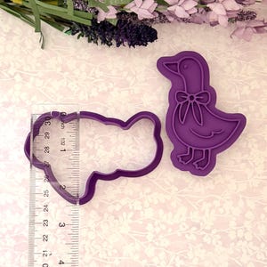 Silly Goose Cookie Cutter and stamp l Party Cookie Cutter l Cookie pattern l fondant stamp l Baking stamp l fondant stamps image 7