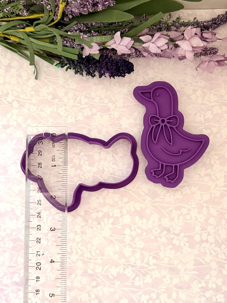 Silly Goose Cookie Cutter and stamp l Party Cookie Cutter l Cookie pattern l fondant stamp l Baking stamp l fondant stamps image 7