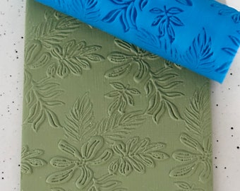 Zomerbladeren kleiroller l bladtextuurgereedschap l patroon voor polymeerklei l aardewerkdeegpatroon l schepper cadeau l bakker cadeau l bloemdessin