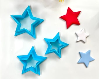 Star Polymer Clay Cutters: 3D Printed PLA, Summer Earrings
