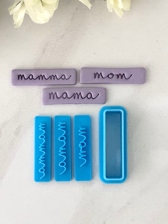 Mother's Day Stamp: Mom Script Clay Cutters (40mm/45mm)