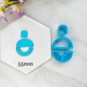 Dangle Polymer Clay Earring Cutters: Circle Combo, Clay Tools (55mm)