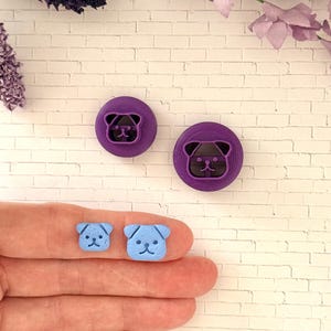 Dog Face Polymer Clay mini l doggie Polymer Clay Tools l Puppy clay cutter l stud clay mold l decorating tool for baking and fondant