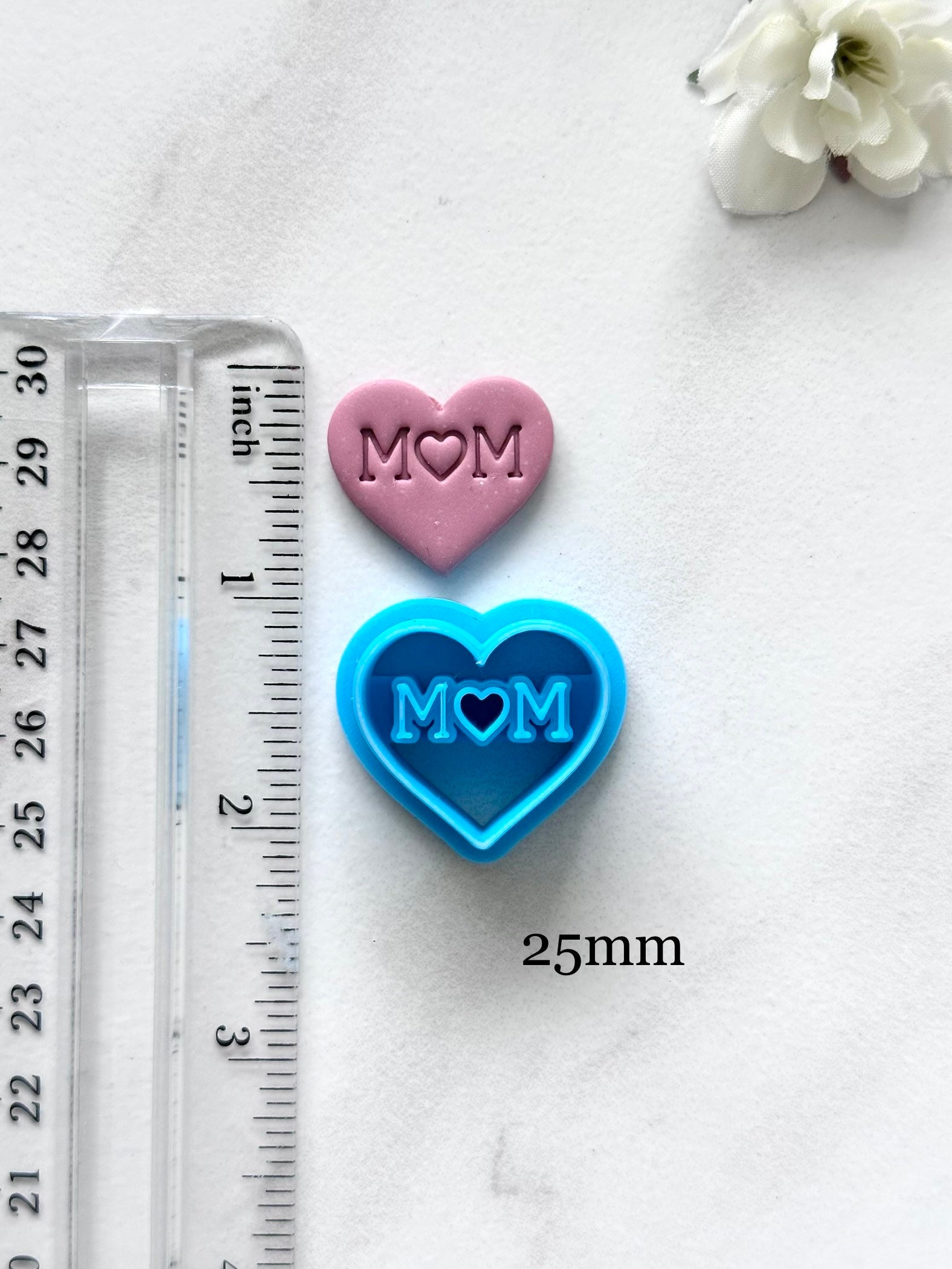 KEOKER Mom Heart Polymer Clay Cutters, Mothers Day Clay Earring Cutters, 22  Shapes Polymer Clay Cutters for Earrings, Mama Stamp Clay Cutters for