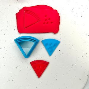 Watermelon clay cutters, polymer clay cutters, cutters for earrings, watermelon earrings, summer earrings, summer cutters, stamp and cutters