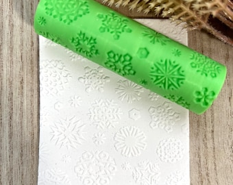 Snowflake Clay Roller l  Texture Tool for Polymer Clay l winter pattern roller l fondant pattern design l winter themed pattern