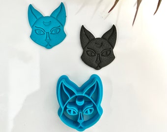 Phoenix Cat Cutter: Mystical Halloween Clay Cutter