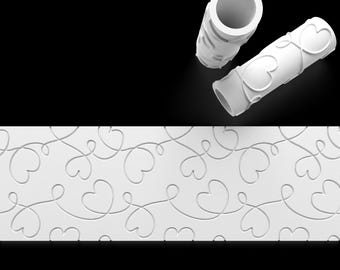 Heart Pattern Clay Roller l Fondant Pattern Roller l Valentine Roller l Pattern Tool l Baking Roller l Pattern Roller