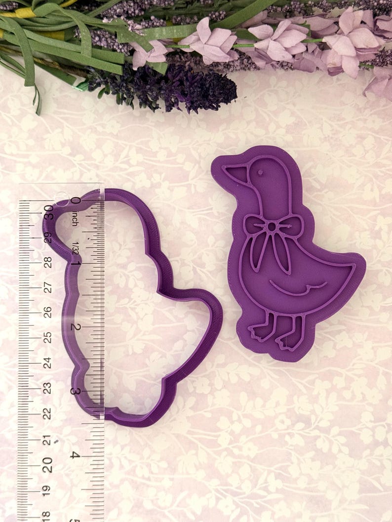 Silly Goose Cookie Cutter and stamp l Party Cookie Cutter l Cookie pattern l fondant stamp l Baking stamp l fondant stamps image 6