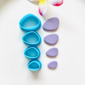Dangle oval cutters | the Julia cutter | polymer clay earring cutters | pebble shape polymer clay cutters l clay cutters l polymer clay